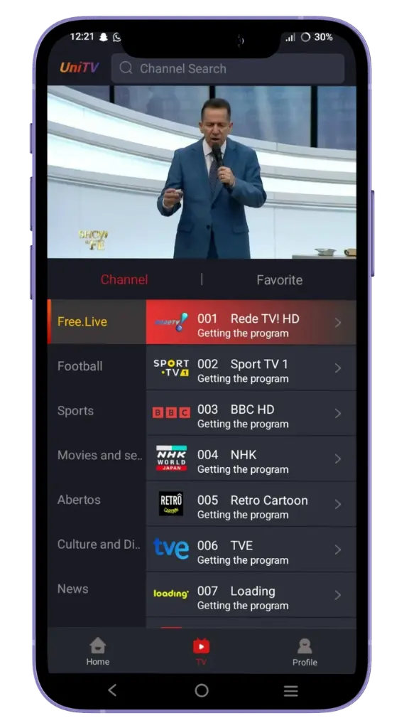 Canais de TV ao Vivo Canais de TV ao Vivo