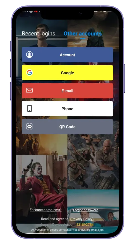 Como criar uma conta no UniTV APK