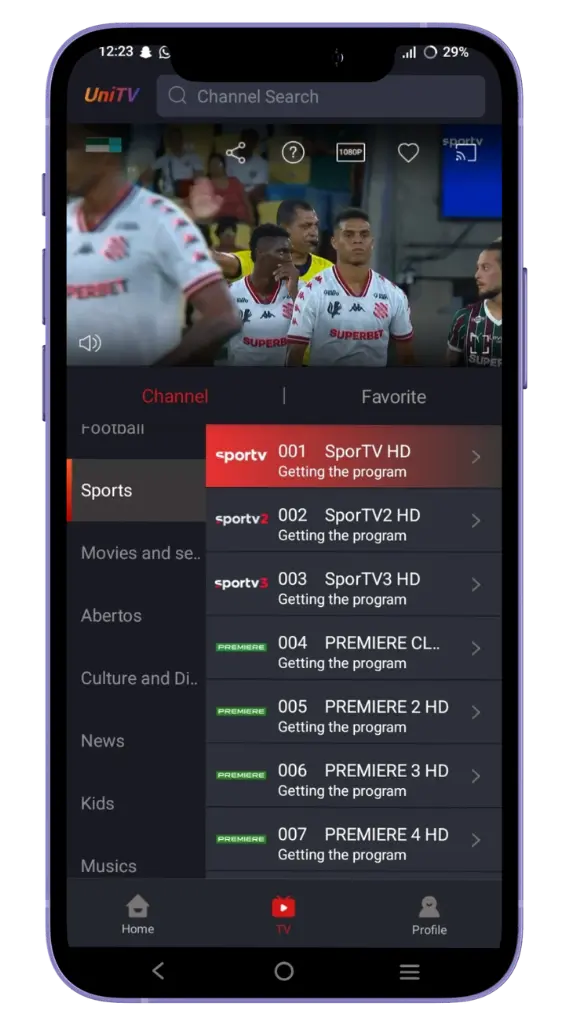 Transmissão de Esportes Transmissão de Esportes